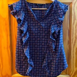 Banana republic ruffle top size extra small